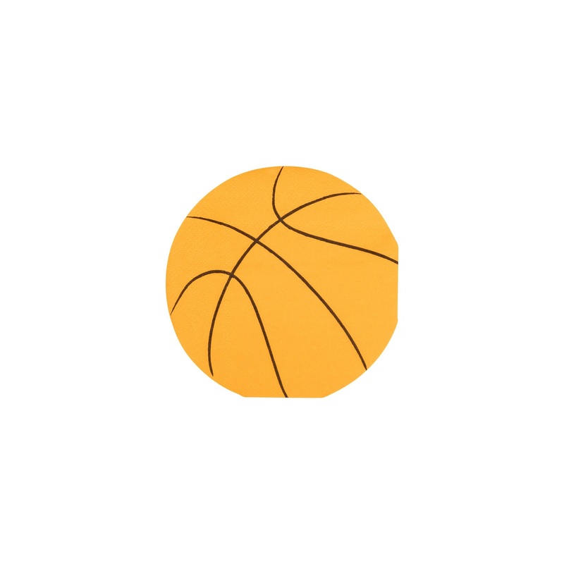 Basketball Shaped Paper Cocktail Napkins | 24 ct
