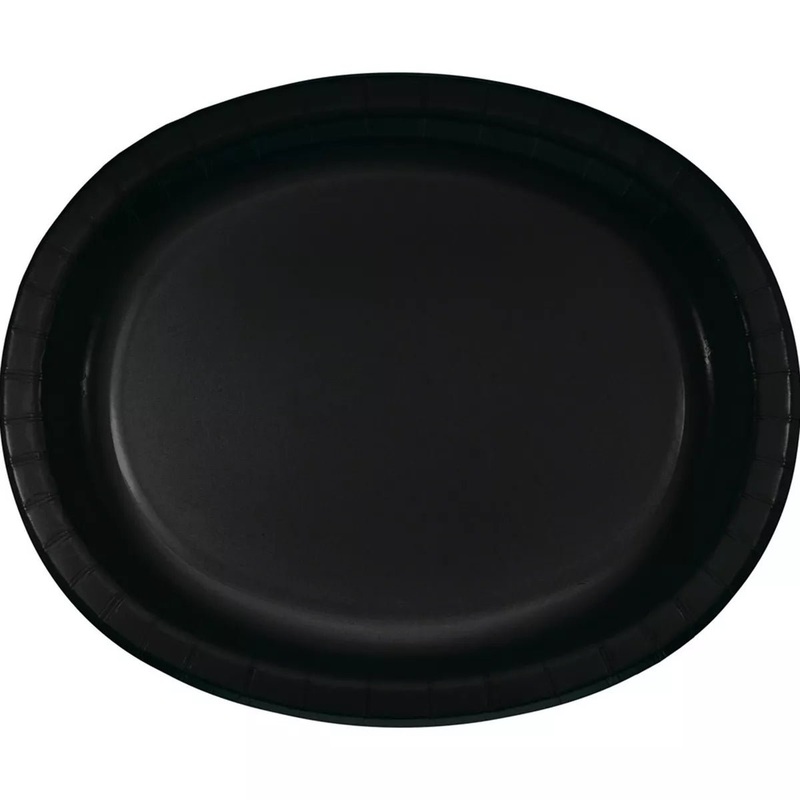 Black Oval Platter 12" | 8 ct