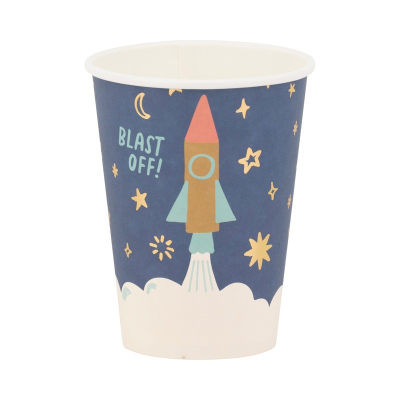Blast Off, Space Paper Party Cups 12oz. | 8 ct