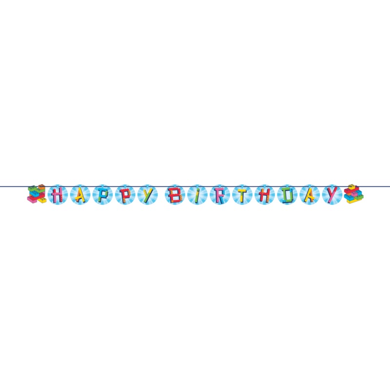 Block Bash Happy Birthday Banner | 1 ct