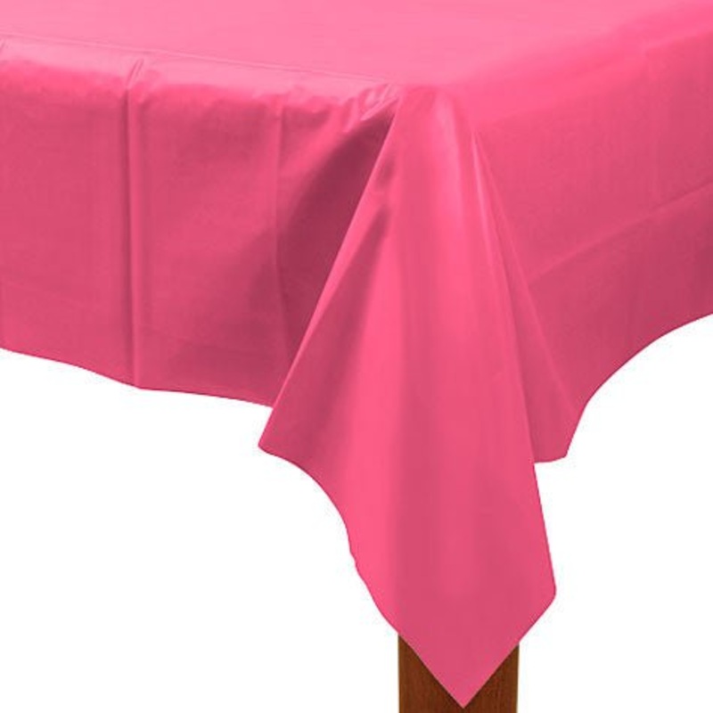 Bright Pink Rectangular Table Cover 54" x 108" | 1ct