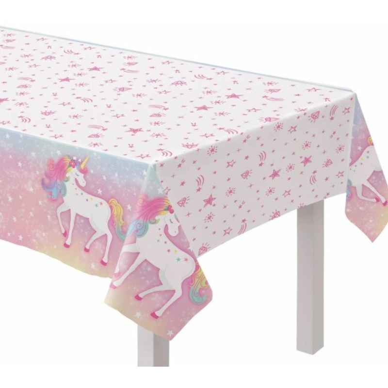 Enchanted Unicorn Plastic Table Cover | 1ct