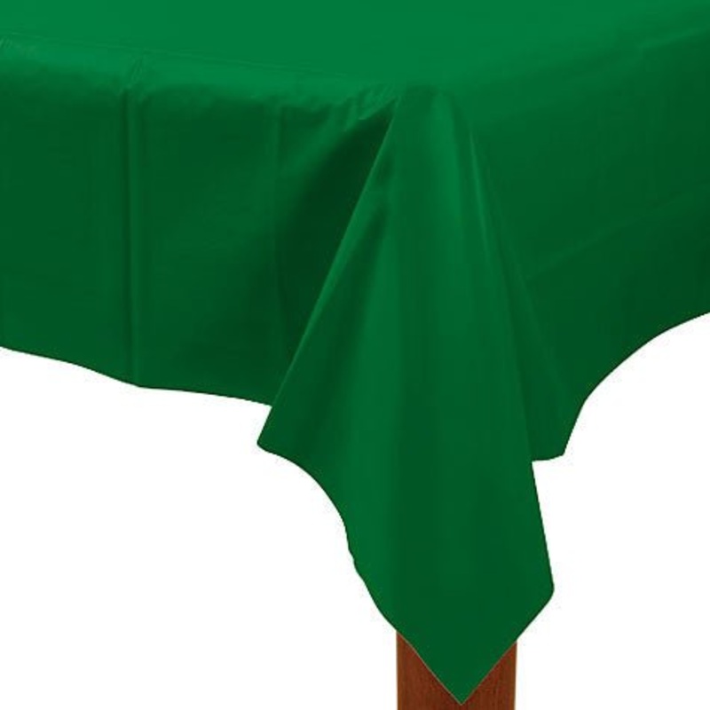 Festive Green Rectangular Tablecover 54" x 108" | 1ct