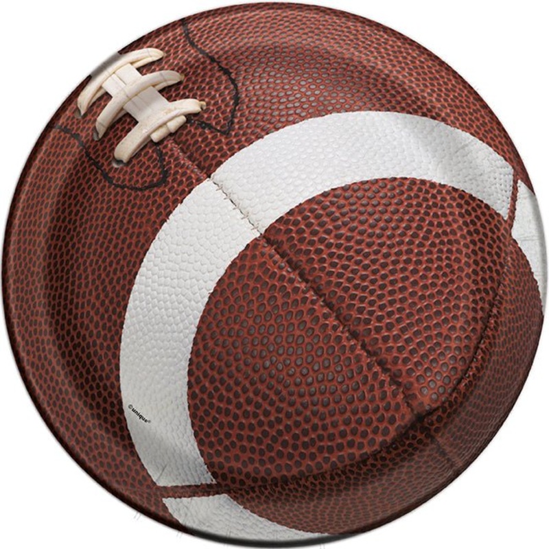 Football Party Round Plate 7" | 8 ct