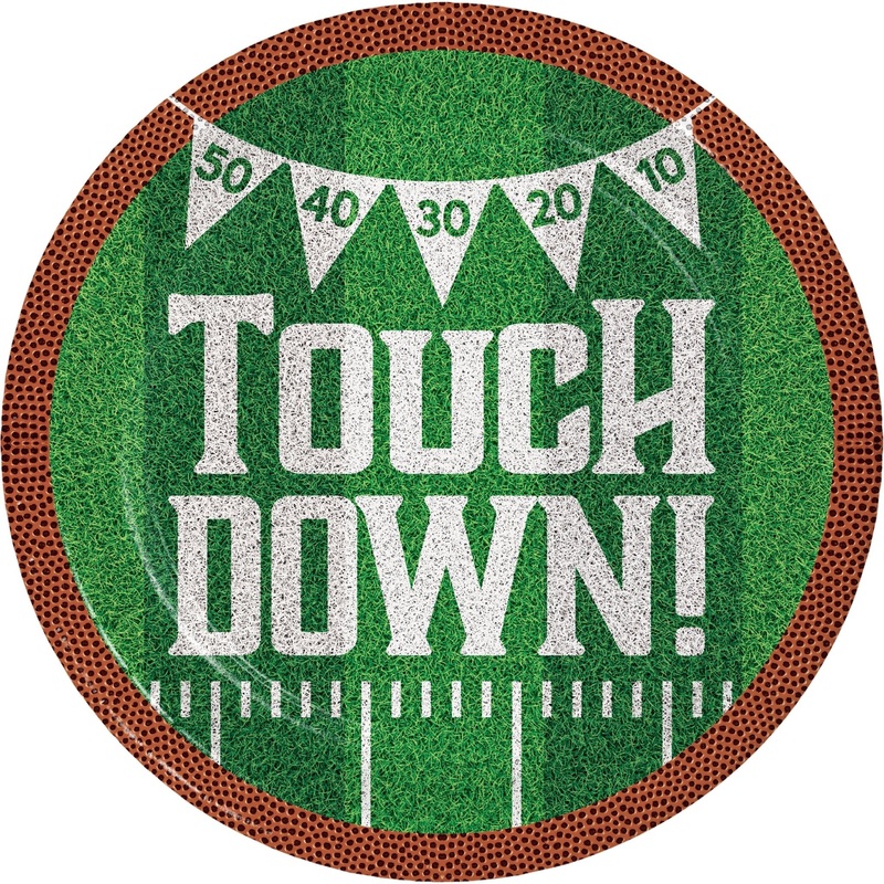 Football Tailgate Time Plates 9" | 8 ct