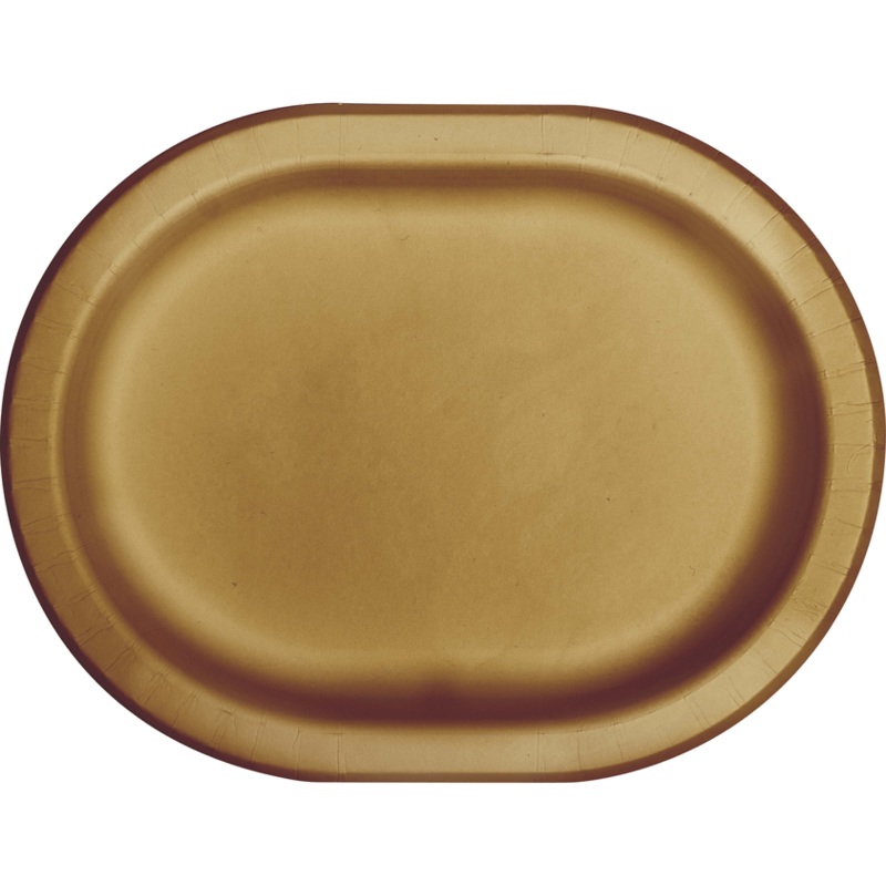 Gold Oval Platter 12" | 8 ct