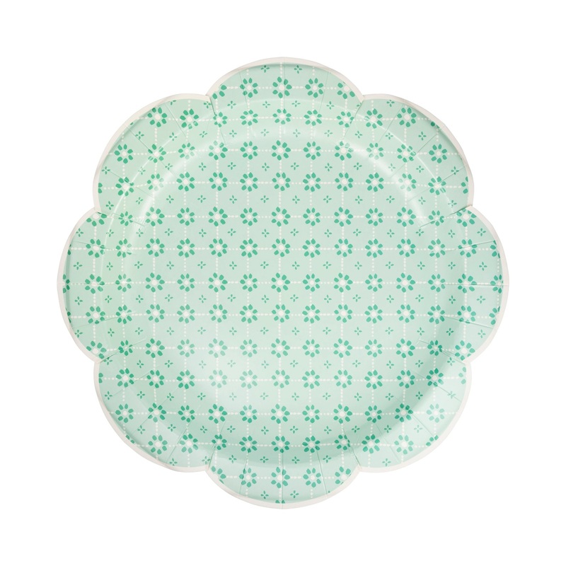 Green Wicker Plate 11" | 8 ct