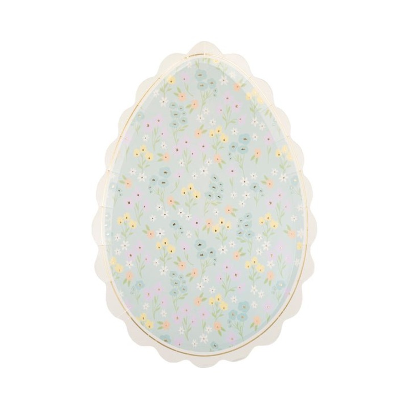 In Bloom Egg Shaped Plate 10.5" | 8 ct