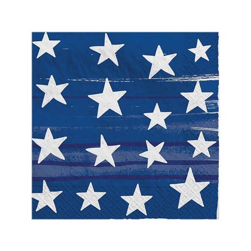 Painted Patriotic Beverage Napkins | 100ct