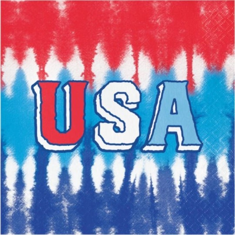 Patriotic Tie Dye Luncheon Napkins 16pk | 1ct