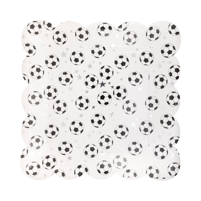 Scattered Soccer Ball Paper Plate 10" | 8 ct