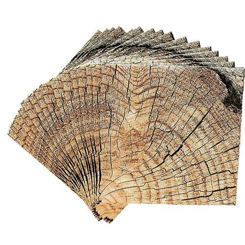 Timber Cut Beverage Napkins 16pk  | 1ct