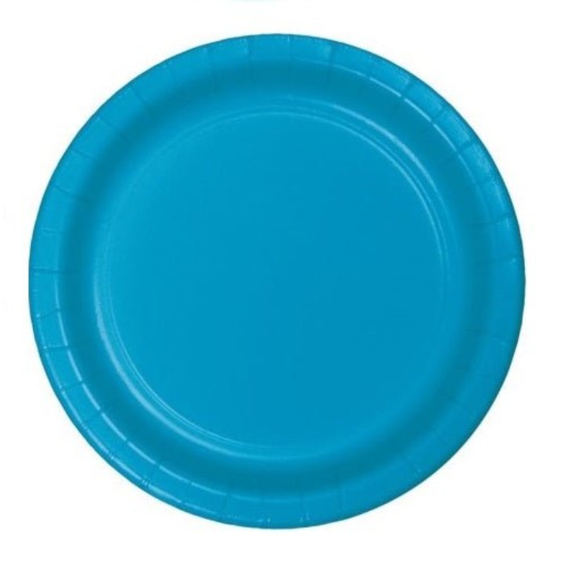 Turquoise 9" Paper Plates | 24ct