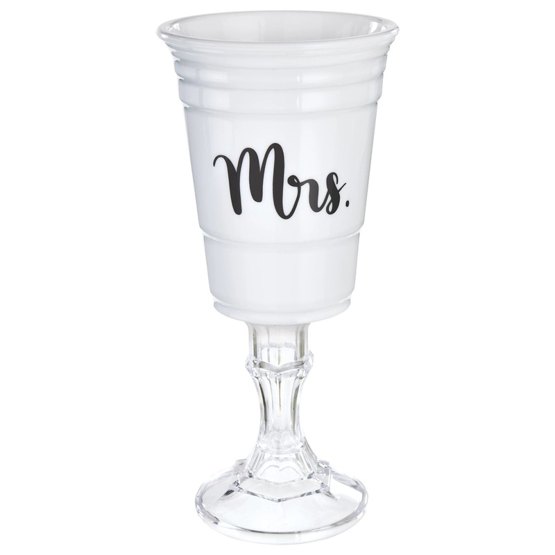 White Mrs. Party Cup w/ Stand | 1ct