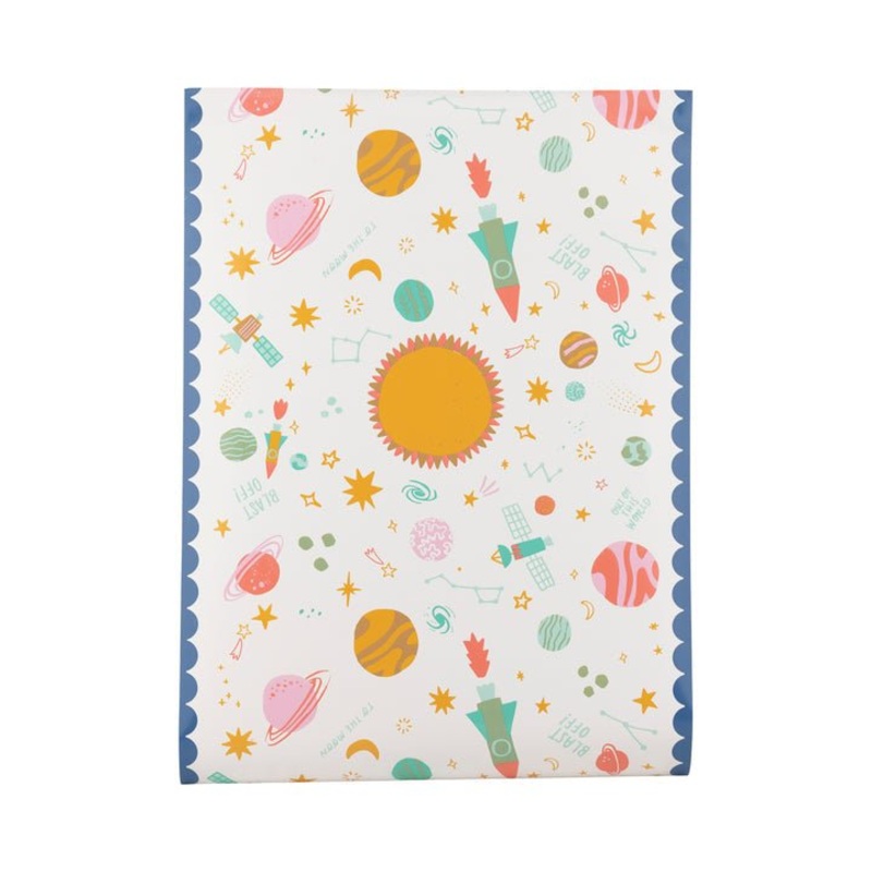 Blast Off Space Paper Table Runner 16" x 120" | 1 ct