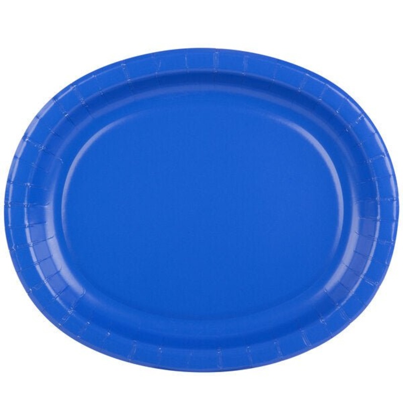 Cobalt Blue Oval Platter 12" | 8 ct
