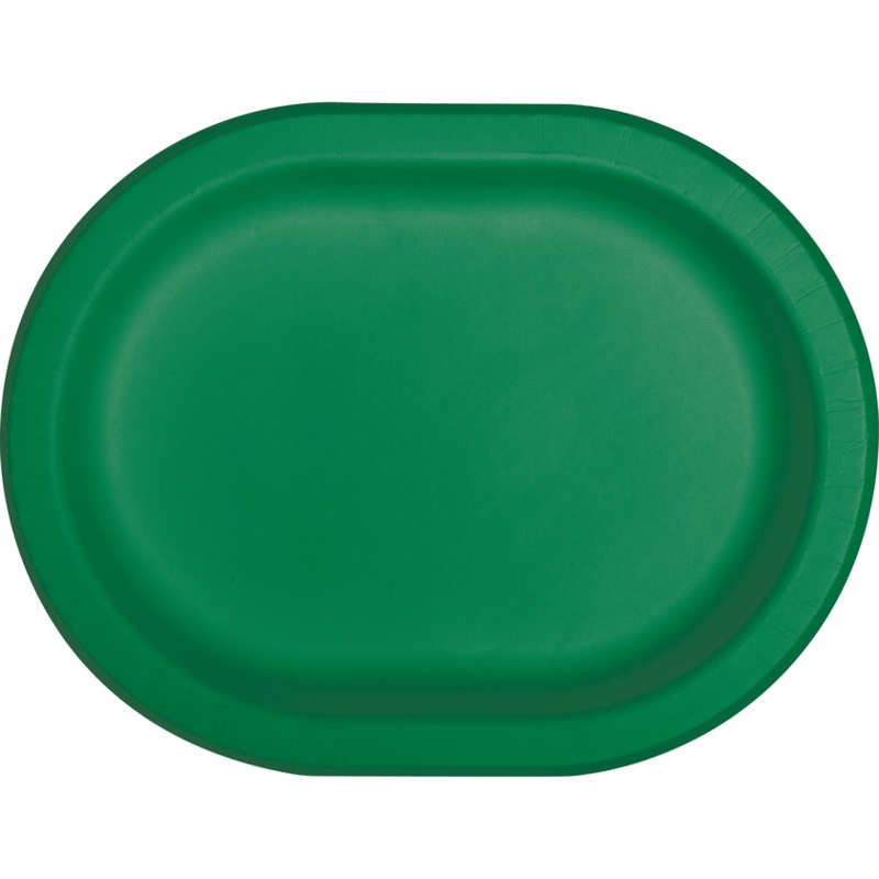 Emerald Green Oval Platter 12" | 8 ct