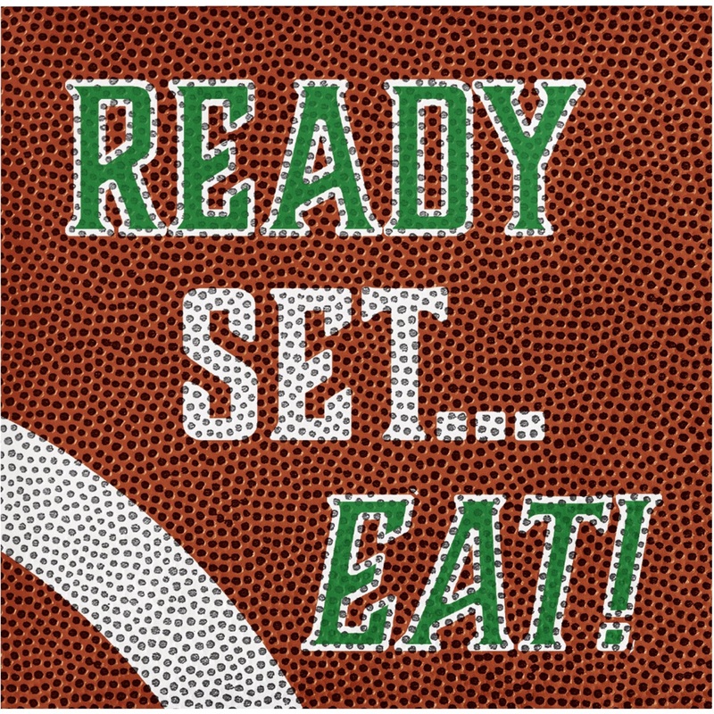Football Tailgate Time Ready Set Eat Beverage Napkins | 16 ct