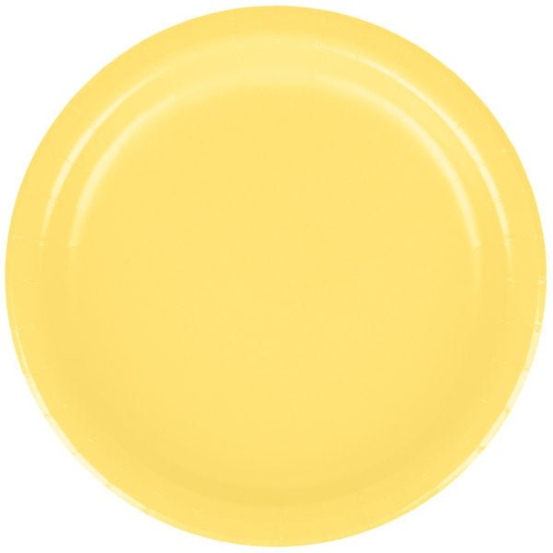 Light Yellow Round Lunch Dessert Plates 7" | 24ct