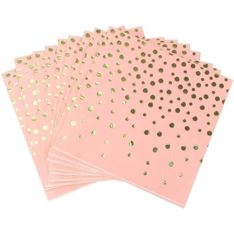 LP Gold Polka Napkins - 20PC
