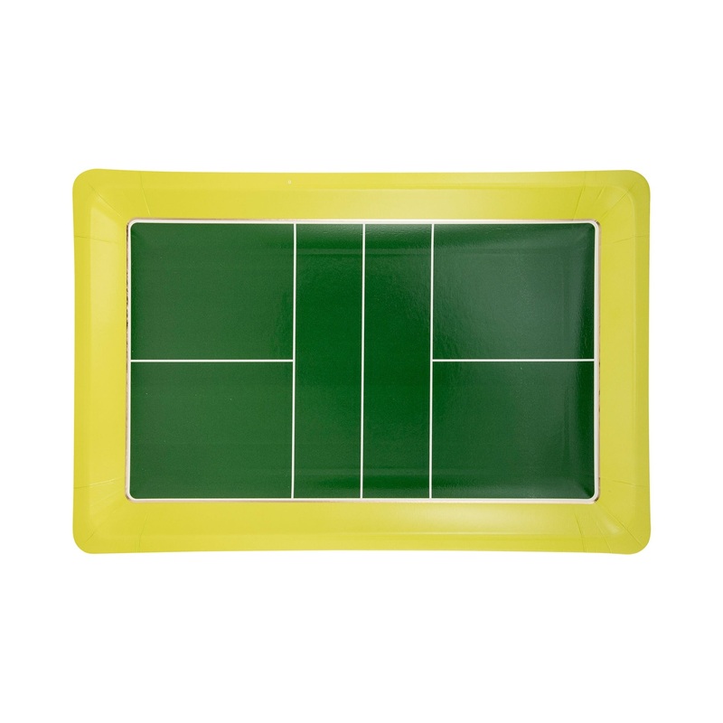 Pickleball Court Shaped Paper Plate 11" | 8 ct
