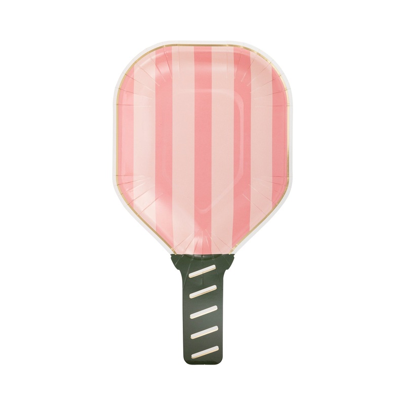 Pink Paddle Shaped Paper Plate 10" | 8 ct