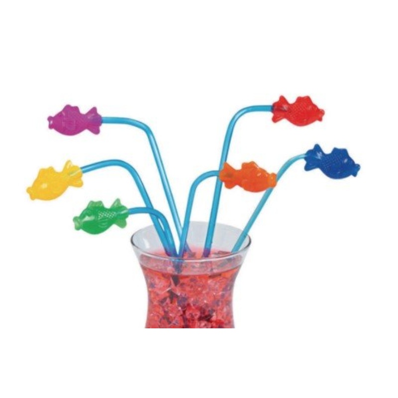 Plastic Fish Straws | 12ct