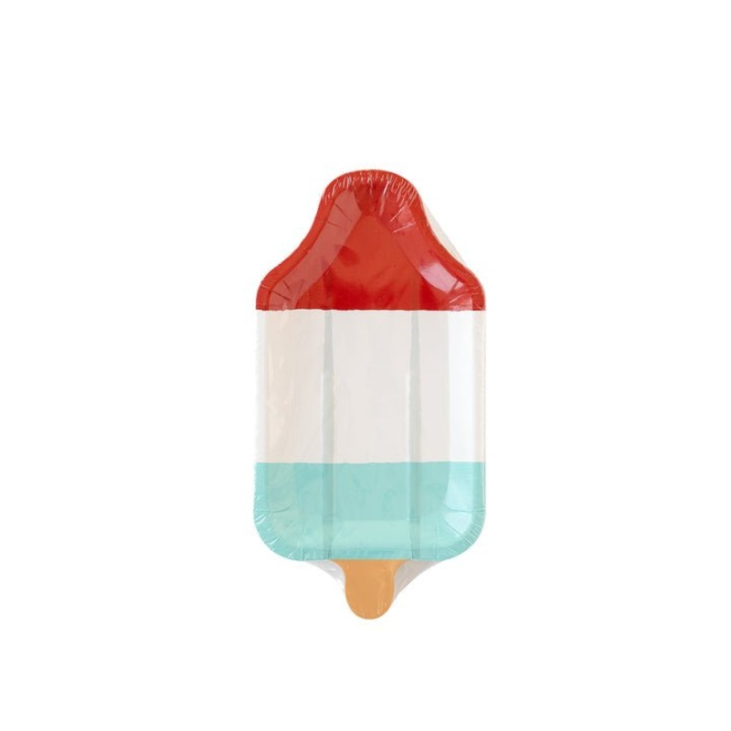 ROCKET POP SHAPED PAPER PLATE 9" | 8 ct
