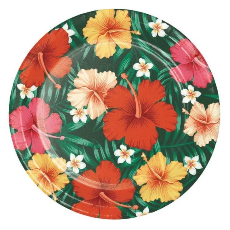 Tropical Flowers Lunch Plate | 8ct