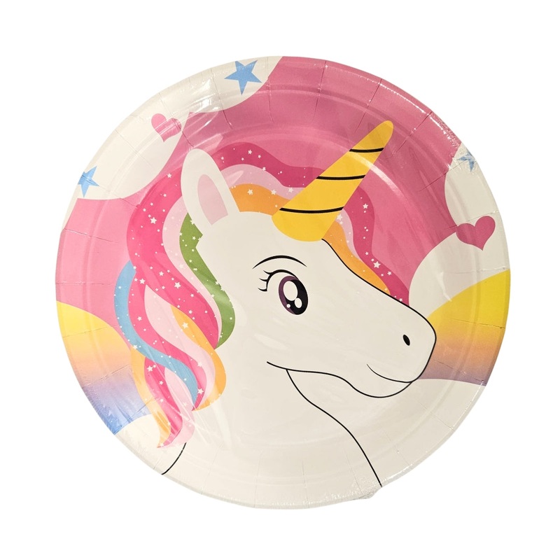 Unicorn Theme Party Paper Plates - 9 inches - 10PC