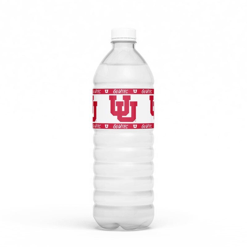 Utah Utes Water Bottle Labels | 12 ct