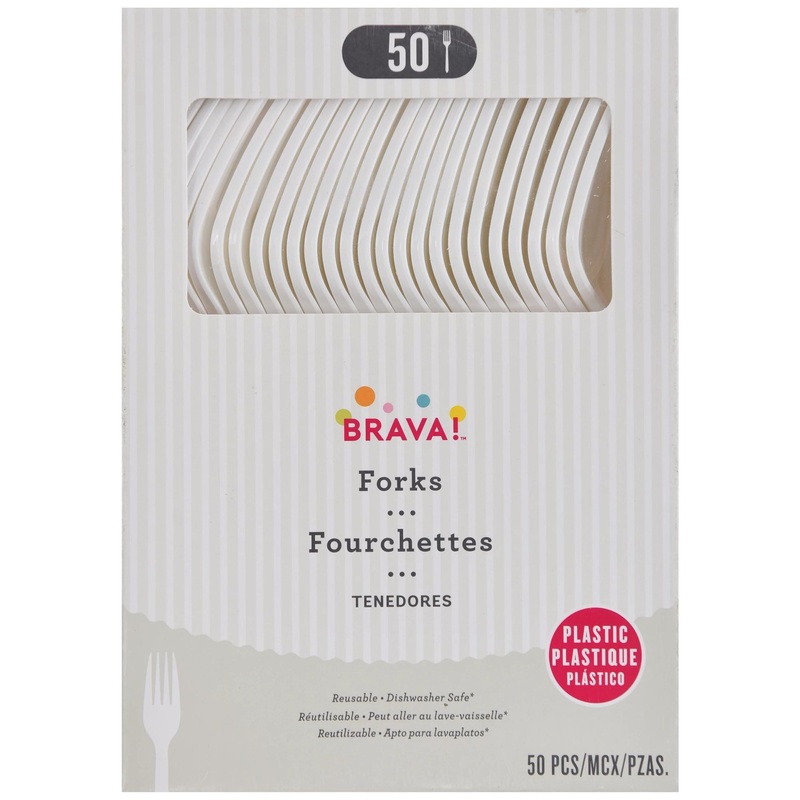 White Plastic Forks | 50 ct
