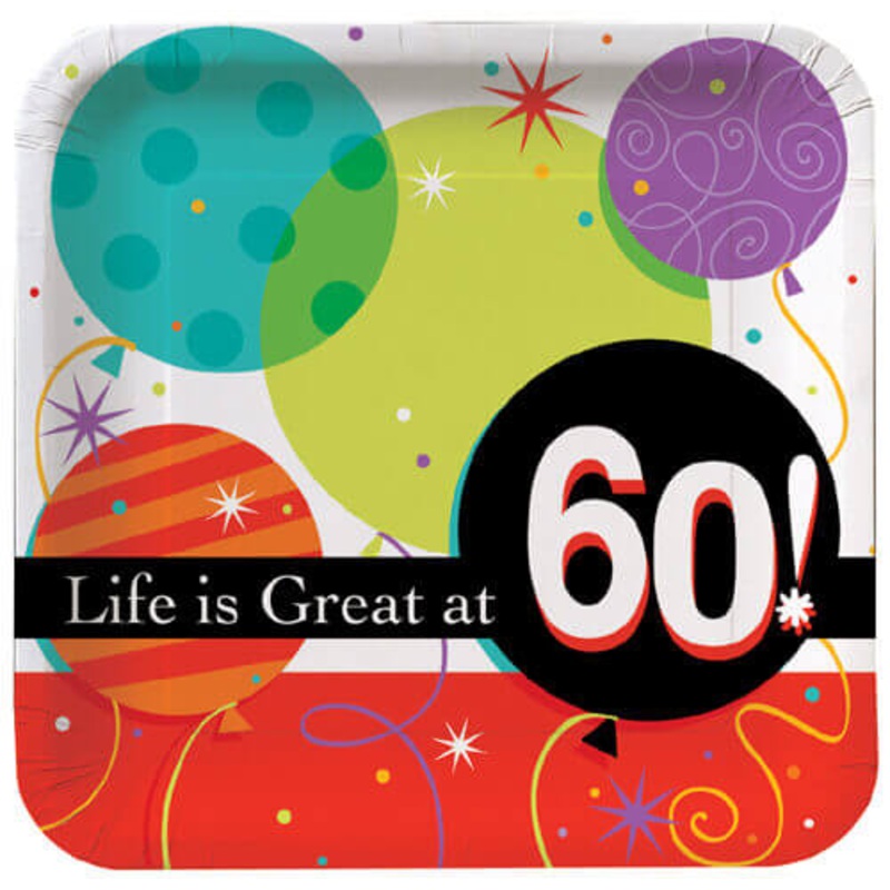 60" Birthday Lunch Plates