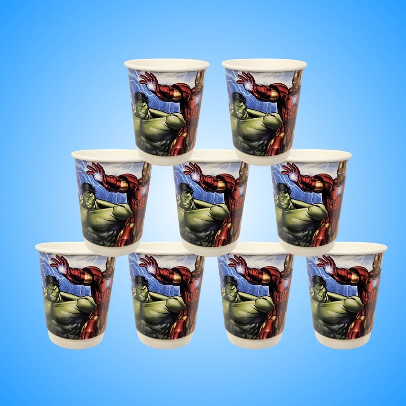 Avengers Theme Party Paper Cups - 350ML  - 8PC