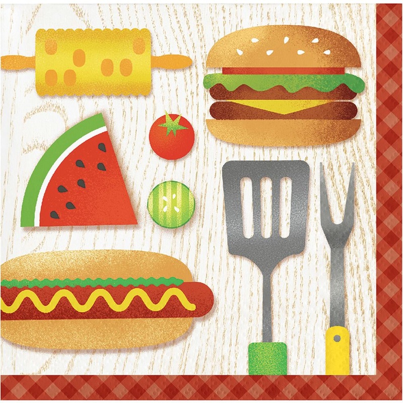 BBQ Time Beverage Napkins (16 ct)