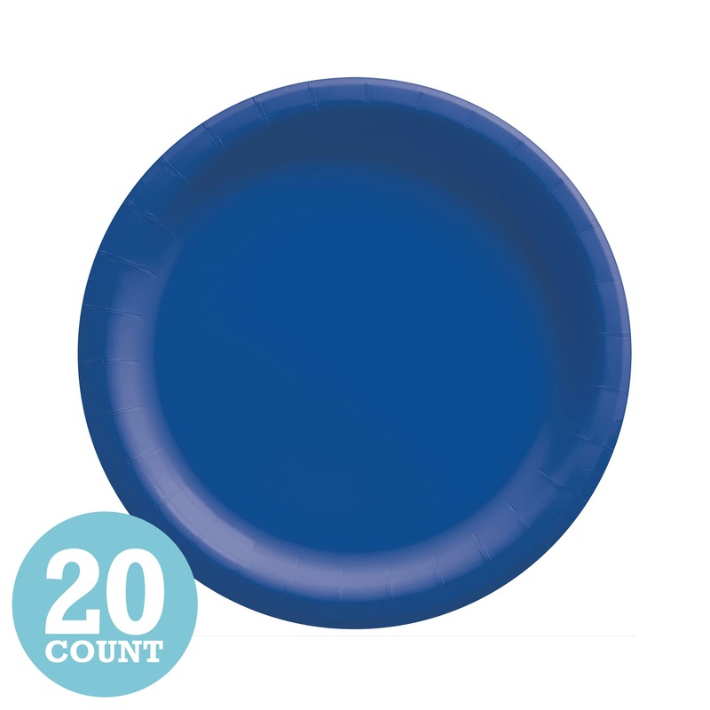 Bright Royal Blue Paper Dessert Plates (20ct)