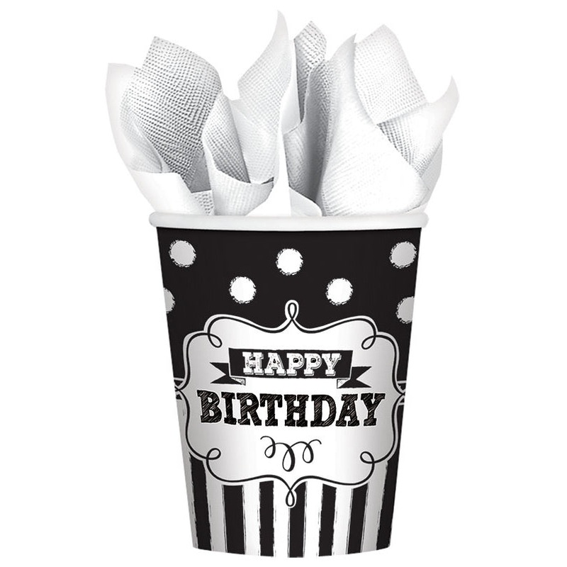 Chalkboard Birthday 9oz Paper Cups (8 ct)