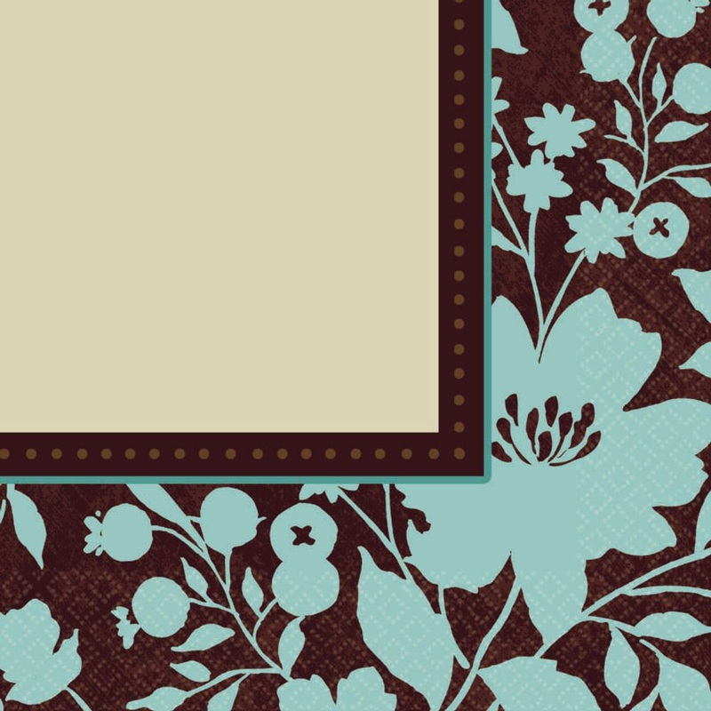 Cocoa Floral Luncheon Napkins (16ct)