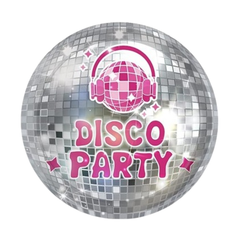 Disco Theme Party Paper Plates - 9 inches - 8PC