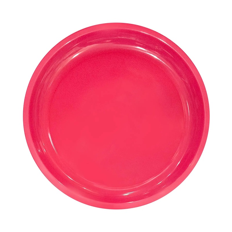 Hot Pink Plastic Round Party Durable Plates - 10 inches - 6PC