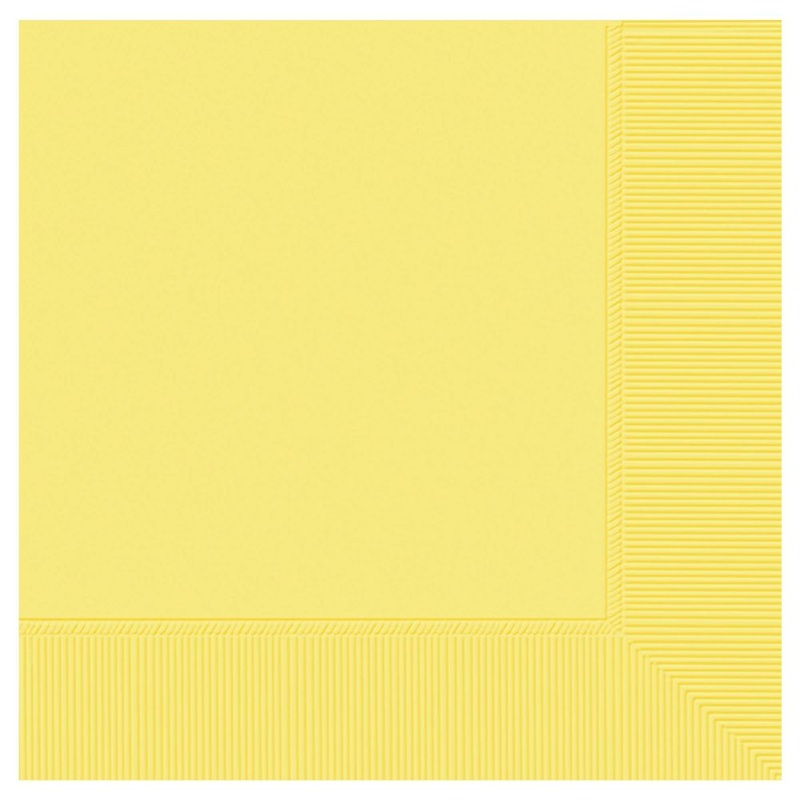 Light Yellow 3 Ply Beverage Napkin 50 ct