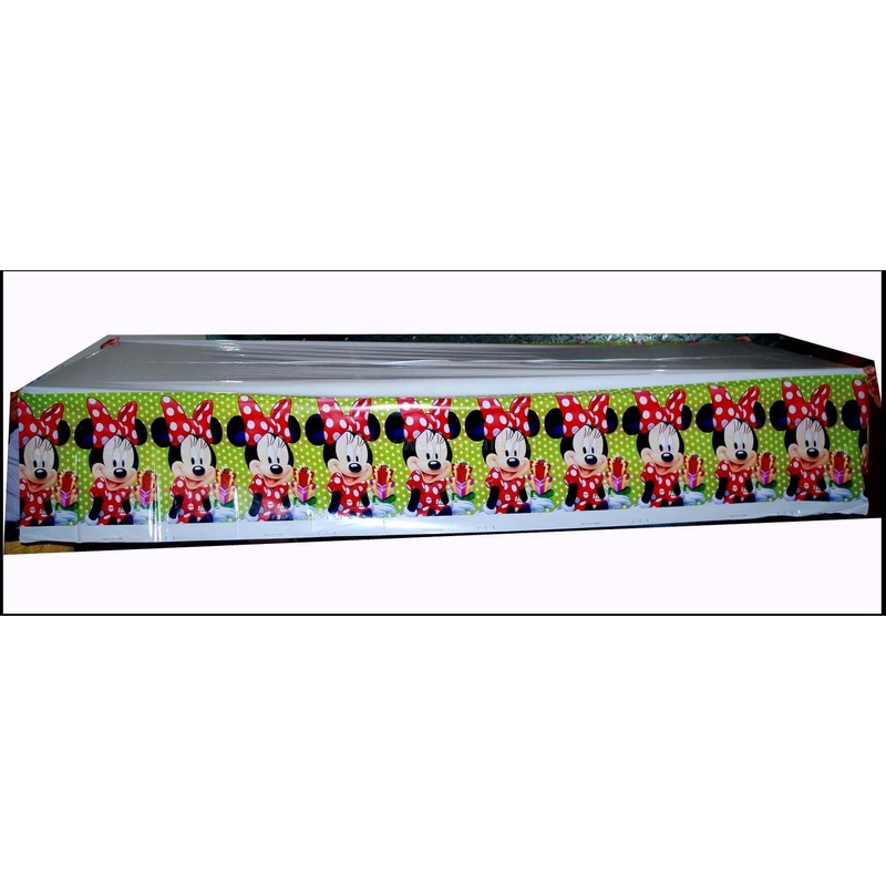 Minnie Mouse Table Cover for Birthday - 52"in X 86"in