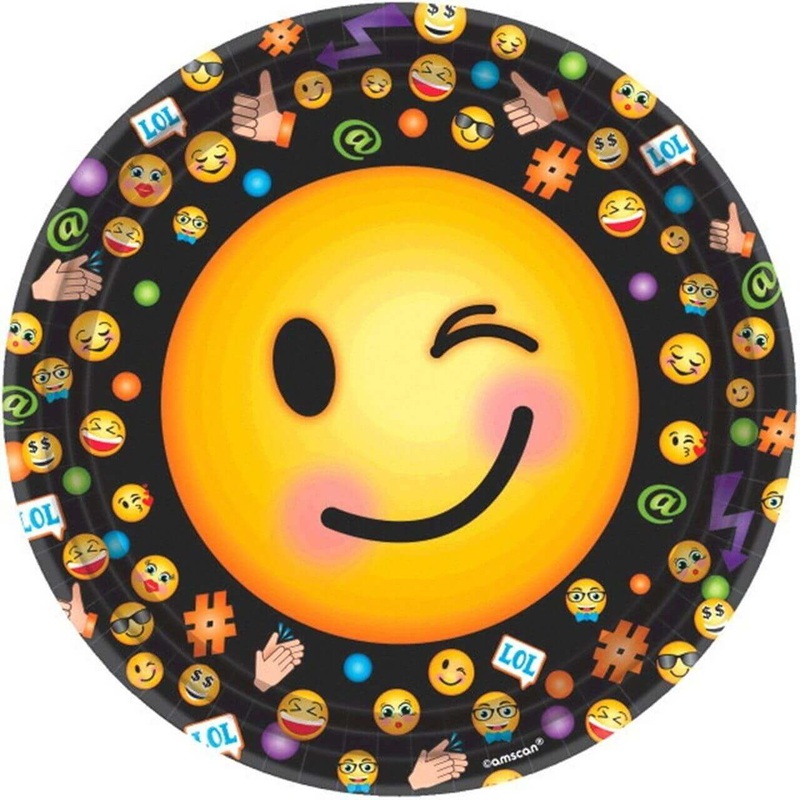Smiley Theme Party Paper Plates - 9 inches - 8PC