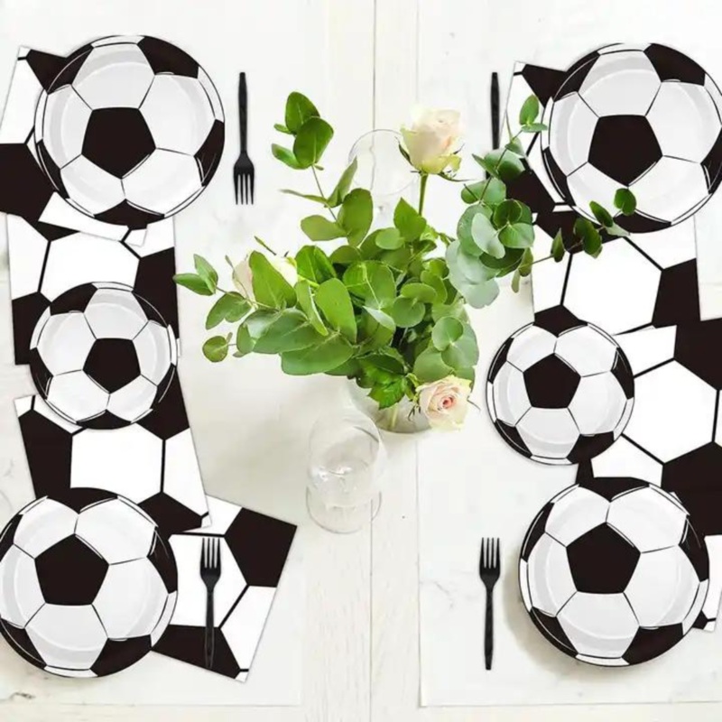 Soccer Theme Party Paper Plates - 10PC