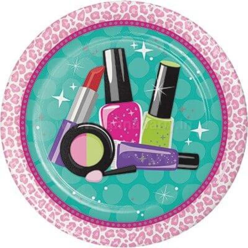 Spa Theme Party Paper Plates - 9 inches - 8PC