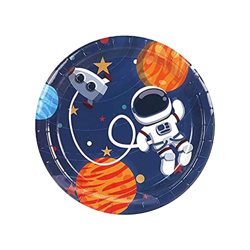 Space Theme Party Paper Plates - 9 inches - 8PC
