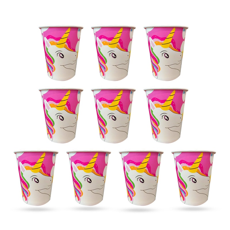 Unicorn Theme Paper Cup - 250ML - 10PC