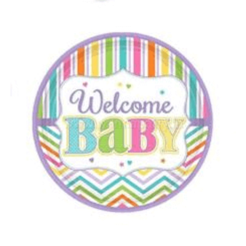 Welcome Baby Shower Dessert Plates -9PC