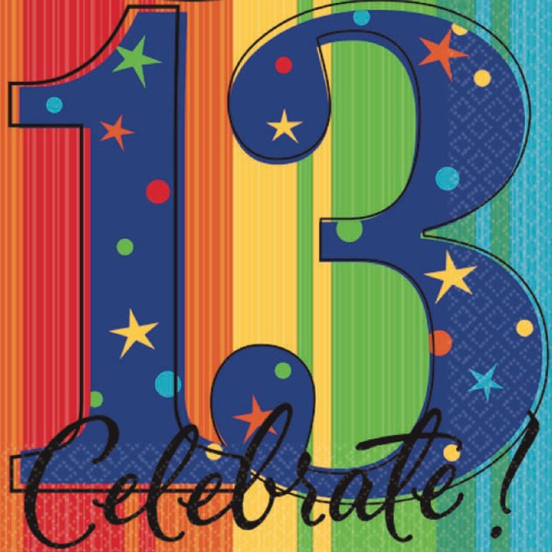 13 A Year To Celebrate Beverage Napkins (16ct)