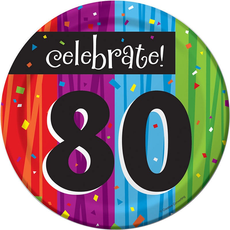 80 Milestones Dessert Plates (8ct)